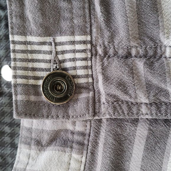 Grey Striped Lululemon Shorts Size 34 - Picture 3 of 4